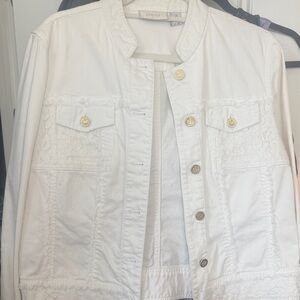 Chico's Elegant White Jean Jacket
